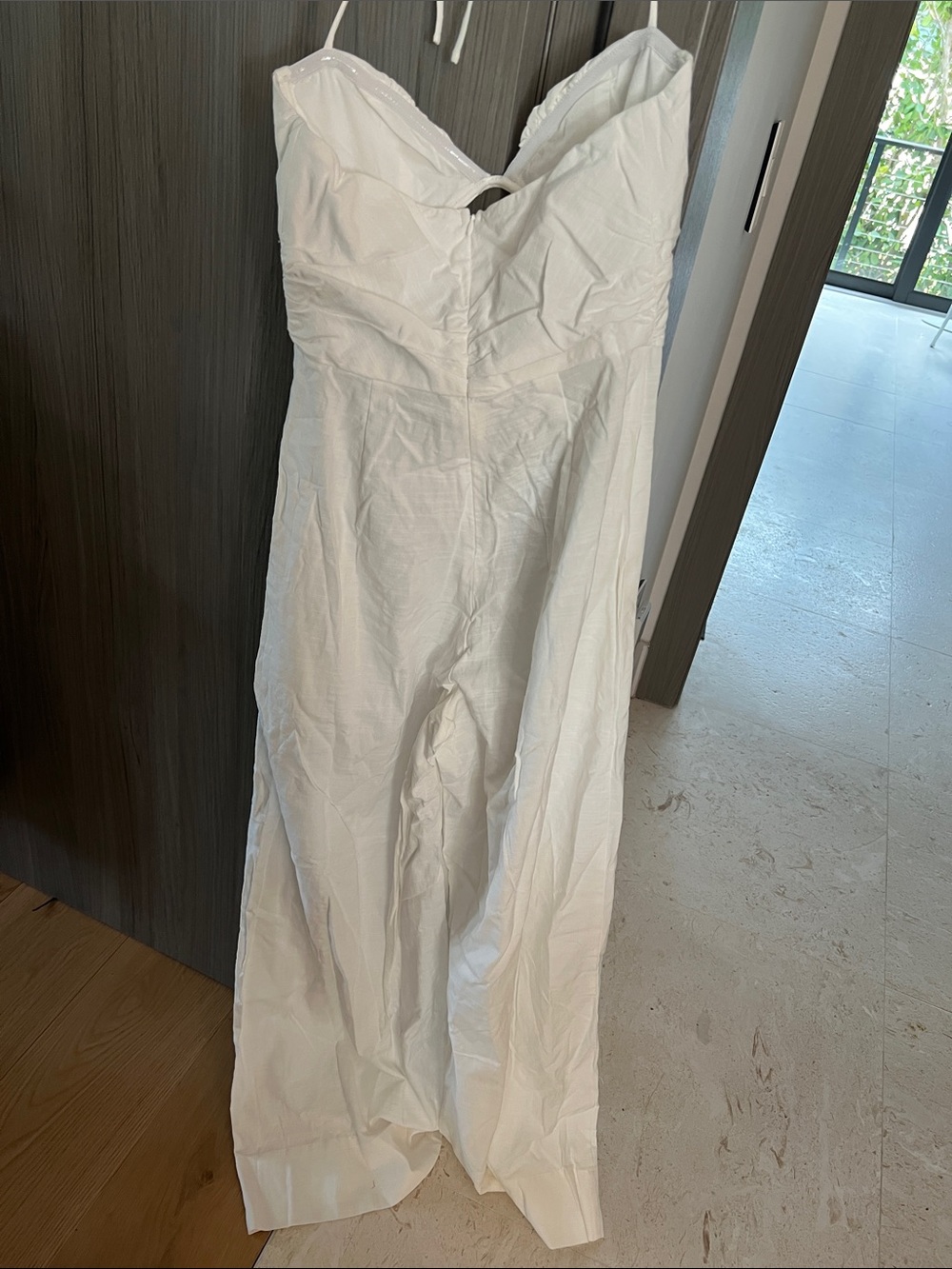REVOLVE White Strapless Wide-Leg Jumpsuit with Halter Detail - Picture 5 of 10